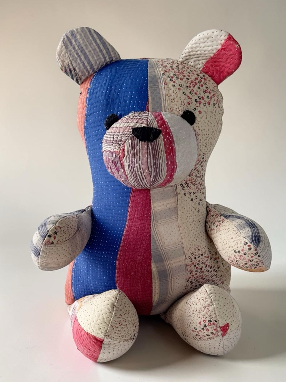Free People Vintage Kantha Quilt Bear in Patchwork | NWT